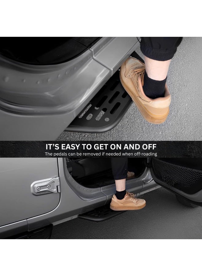 MOTOR FIT Side Steps for Jeep Wrangler JL/JLU 4 Door (2018–2025) Heavy-Duty Steel Running Boards with Anti-Slip Pads - Image 4